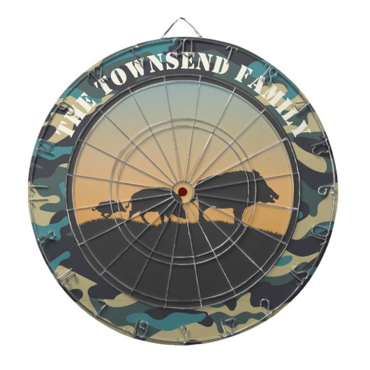 Wild Boar en Camo Dartbord (Voorkant)