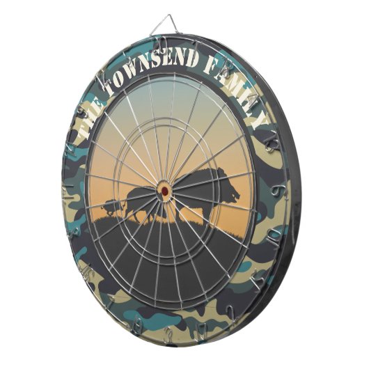 Wild Boar en Camo Dartbord (Voorkant Rechts)