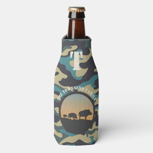 Wild Boar en Camo Flesjeskoeler (Fles Voorkant)