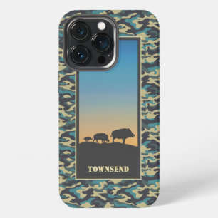 Wild Boar en Camo iPhone 13 Pro Hoesje