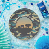 Wild Boar en Camo Papieren Bordje (Feest)