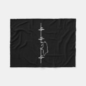 Wild Boar Heartbeat Ekg Hog Hunter Hunt Hunting  Fleece Deken (Voorkant (Horizontaal))