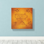 Wild Boar Hunting Canvas Afdruk (Insitu (Houten vloer))