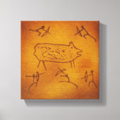 Wild Boar Hunting Canvas Afdruk (Voorkant)