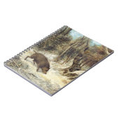 Wild Boar in de sneeuw, getekend als Courbet (nep) Notitieboek (Linkerzijde)