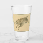 Wild Boar (Japanse kunst) (van Kono Bairei) Glas (Voorkant)