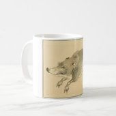 Wild Boar (Japanse kunst) (van Kono Bairei) Koffiemok (Voorkant links)