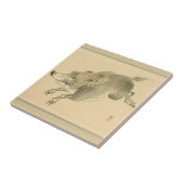 Wild Boar (Japanse kunst) (van Kono Bairei) Tegeltje (Zijkant)