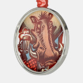 Wild Boar Metalen Ornament (Links)