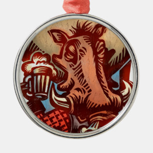 Wild Boar Metalen Ornament