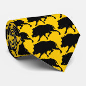 Wild Boar Necktie uit de Antiek Duitse gravure Stropdas (Opgerold)