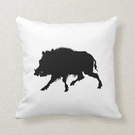 Wild Boar of Wild Pig Elegant Silhouette Kussen