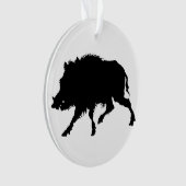 Wild Boar of Wild Pig Elegant Silhouette Ornament (voorkant)