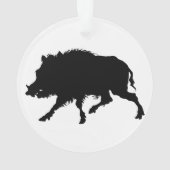 Wild Boar of Wild Pig Elegant Silhouette Ornament (achterkant)