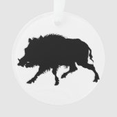 Wild Boar of Wild Pig Elegant Silhouette Ornament (voorkant)