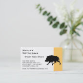 Wild Boar of Wild Pig Elegant Silhouette Visitekaartje (Staand voorkant)