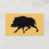 Wild Boar of Wild Pig Elegant Silhouette Visitekaartje (Achterkant)