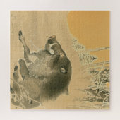 Wild Boar Ohara Koson 1920 Japanse kunst Legpuzzel (Horizontaal)