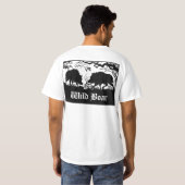 Wild Boar Old Paper Cut: Ontwerp op rug T-shirt (Achterkant volledig)