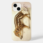 WILD BOAR PIGLET Animal Drawing Monogram Case-Mate iPhone Case (Achterkant)