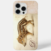 WILD BOAR PIGLET Animal Drawing Monogram Case-Mate iPhone Case (Achterkant)