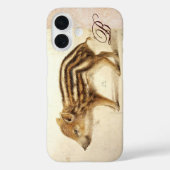 WILD BOAR PIGLET Animal Drawing Monogram Case-Mate iPhone Case (Achterkant)