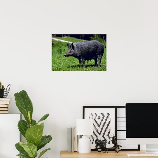 Wild Boar Poster (Thuiskantoor)