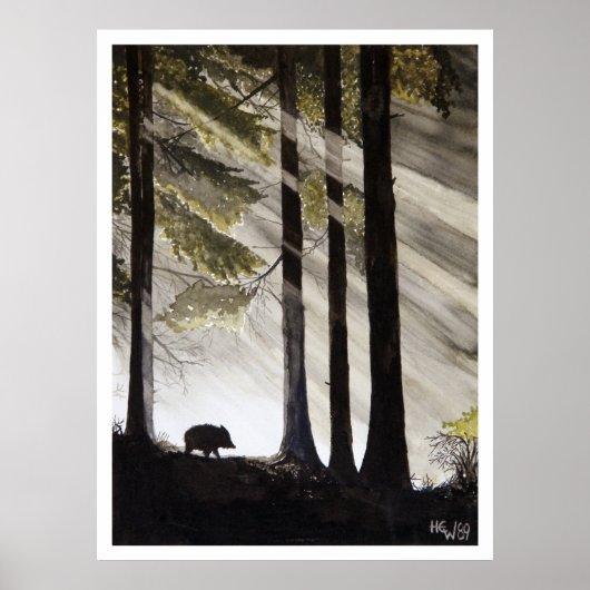 Wild Boar Poster (Voorkant)