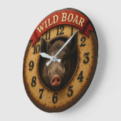Wild boar  rustic hunting lodge woodland theme grote klok (Hoek)