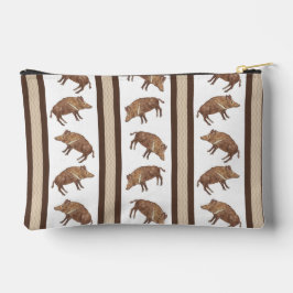 Wild Boar Stripe Zipper Pouch Etui