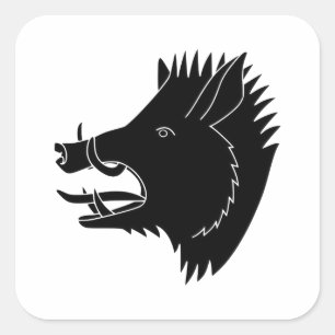 Wild Boar Vierkante Sticker