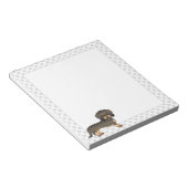 Wild Boar Wire Haire Dachshund Cartoon Dog & Paws Notitieblok (Schuin)