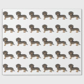 Wild Boar Wire Haire Dachshund Cute Dog Patroon Cadeaupapier (Vlak)