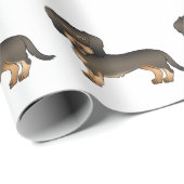 Wild Boar Wire Haire Dachshund Cute Dog Patroon Cadeaupapier (Rol Hoek)