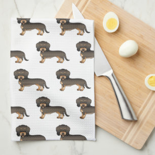 Wild Boar Wire Haire Dachshund Cute Dog Patroon Theedoek