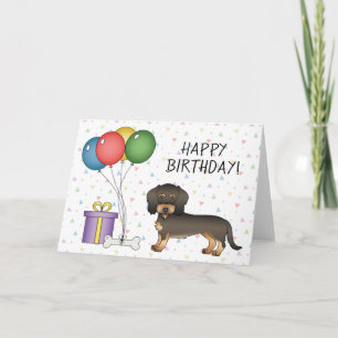 Wild Boar Wire Haire Dachshund Happy Birthday Kaart