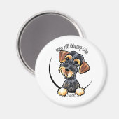 Wild Boar Wirehaered Dachshund heeft alles over mi Magneet (Voorkant / Achterkant)