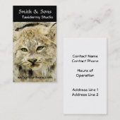Wild Bobcat Taxidermy Fotografische Kunst Visitekaartje (Voorkant / Achterkant)