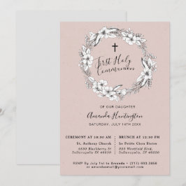 Wild Boeket Eerste Heilige Communie | Blush | Kaart