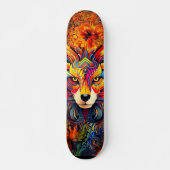 Wild Boho Fox Abstract Art Skateboard Deck (Voorkant)