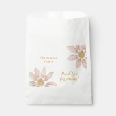 Wild Boho Pink Daisy Baby Verjaardag Bedankzakje (Voorkant)