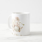 Wild Boho Protea Pampas Grass Floral Personalized Koffiemok (Voorkant links)