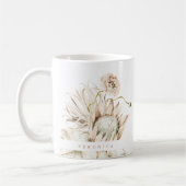 Wild Boho Protea Pampas Grass Floral Personalized Koffiemok (Links)