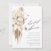 Wild Boho Protea Pampas Grass Floral Vrijgezellenf Kaart (Voorkant)