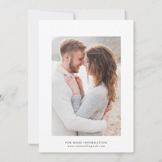 Wild Boho Protea Pampas Grass Floral Wedding Foto Save The Date (Achterkant)