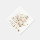 Wild Boho Protea Pampas Grass Floral Wedding Servet (Hoek)