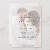 Wild Boho Protea Pampas Grass Wedding Faded Foto Save The Date (Achterkant)