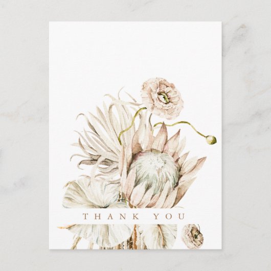 Wild Boho Protea Pampas Grass Wedding Hartelijk da Briefkaart (Voorkant)