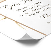 Wild Boho Protea Pampas Grass Wedding Open Bar Poster (Hoek)