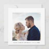 Wild Boho Protea Pampas Grass Wedding Square Foto Bedankkaart (Achterkant)